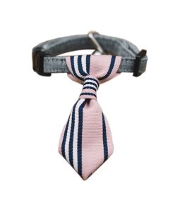 Adjustable Pink Vertical Stripe Neck Tie Collar 6-11 Inches