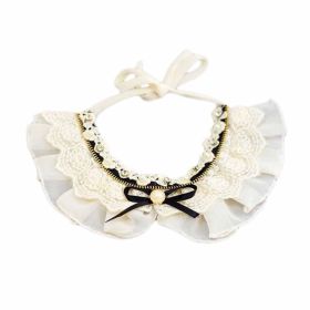 Rhinestone Retro Lace Collars Handmade Necklace Neckerchief 8.2-11.2"