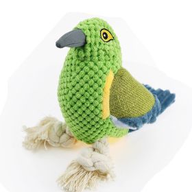 Pet Squeaky Toy Dog Toys, Bite Resistant Plush Parrot Shaped Dog Rope Toys, Chew