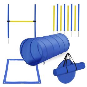 Dog Agility Tools 4PCS Set PE Jumps Stop Box Outdoor Training Equipment