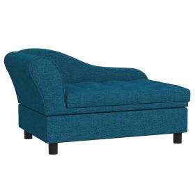 Elevated Dog Bed with Storage Space Soft Cushion for Small to Medium Pets Navy