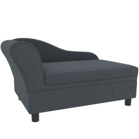 Pet Sofa Bed Couch with Storage, Dark Gray