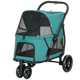 3 Wheel Pet Stroller with Easy One-Click Fold