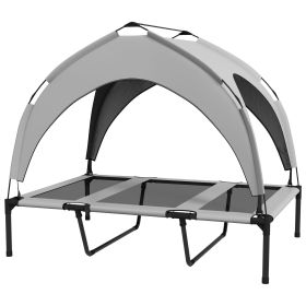 Elevated Dog Bed with Canopy, Raised Outdoor Pet Bed for Camping