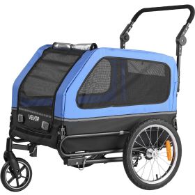 Dog Bike Trailer, Supports up to 88 lbs, 2-in-1 Pet Stroller Cart Bicycle Carrie