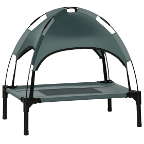 Elevated Dog Bed with Removable Canopy, with UV Protection