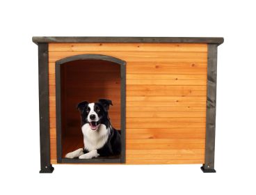 45"Dog House Outdoor and indoor wooden kennel with elevated feet
