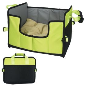 Pet Life 'Travel-Nest' Folding Travel  Bed (Color: Green, size: large)